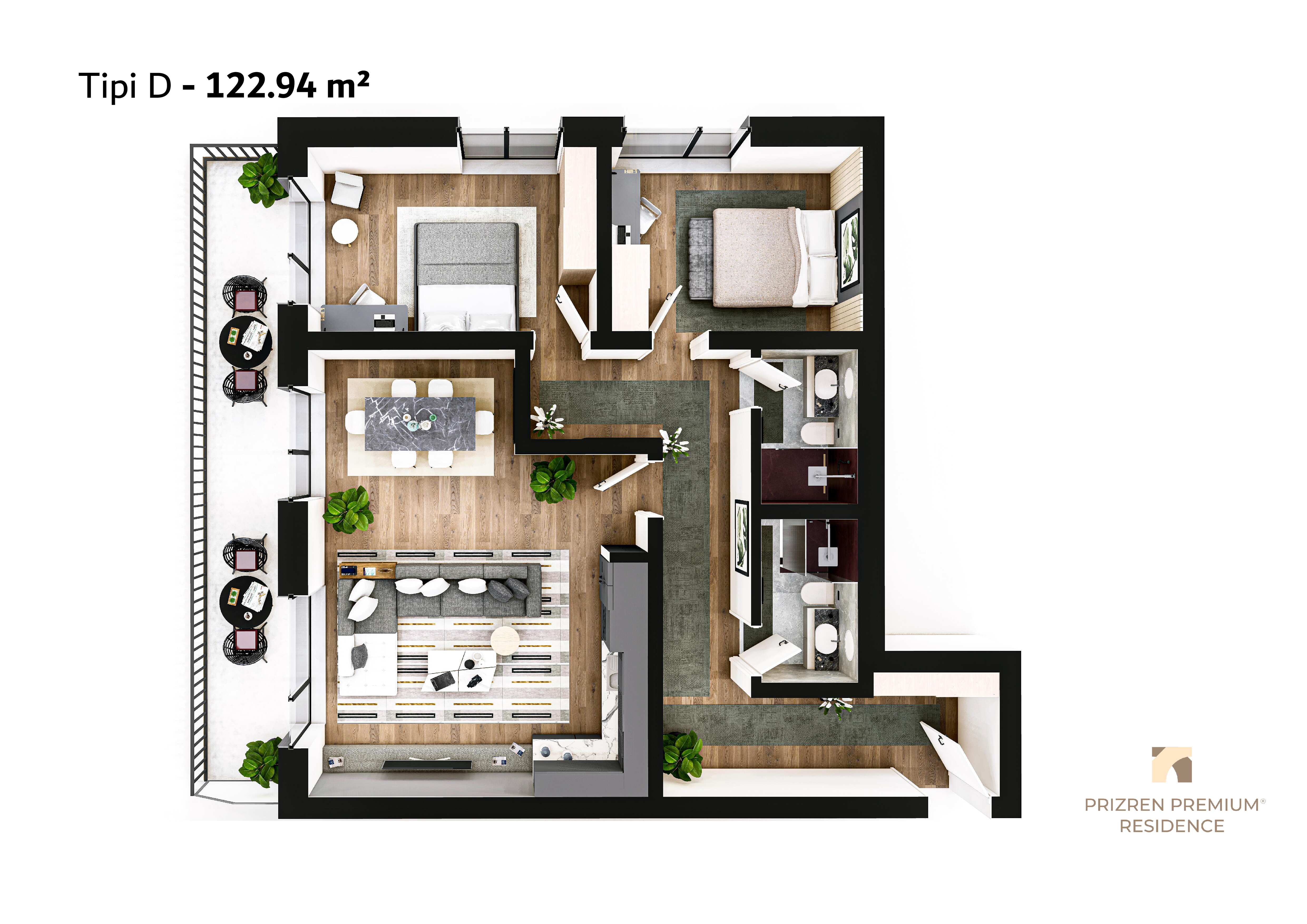 Prizren Premium Residence - Lamela1 Tipi D V2
